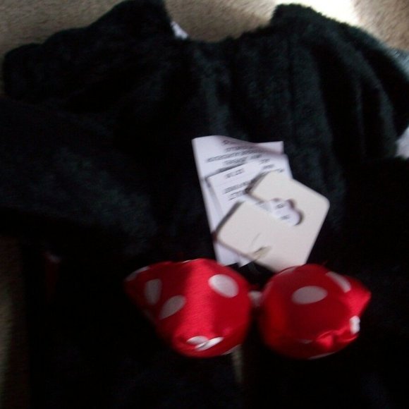 Disney Parks Minnie Mouse Ear Hat Plush Puffy Bow Mouseketeers Scarf Gloves - Picture 6 of 6